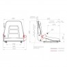 Sitz mit integrierter Federung für Raupentraktor Minischaufelstapler und Minibagger Kompletter Sitz