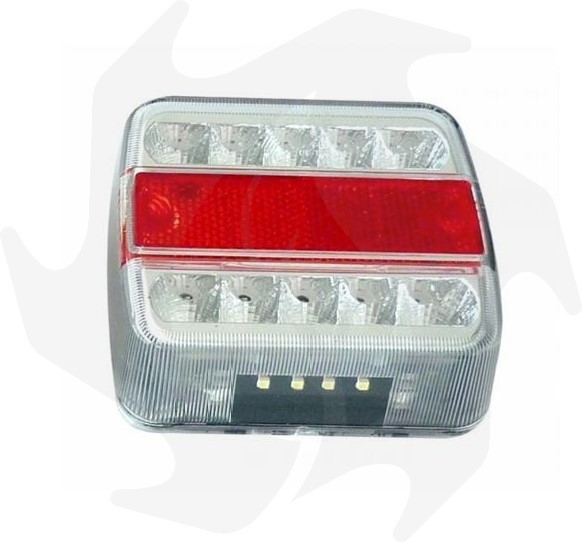Feu arrière LED carré 12V (gauche ou droite) 4 fonctions
