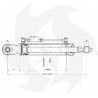 Troisième point hydraulique 560 - 775 mm pour trous de tracteur 25,4 mm Troisième point hydraulique avec articulation avant e...