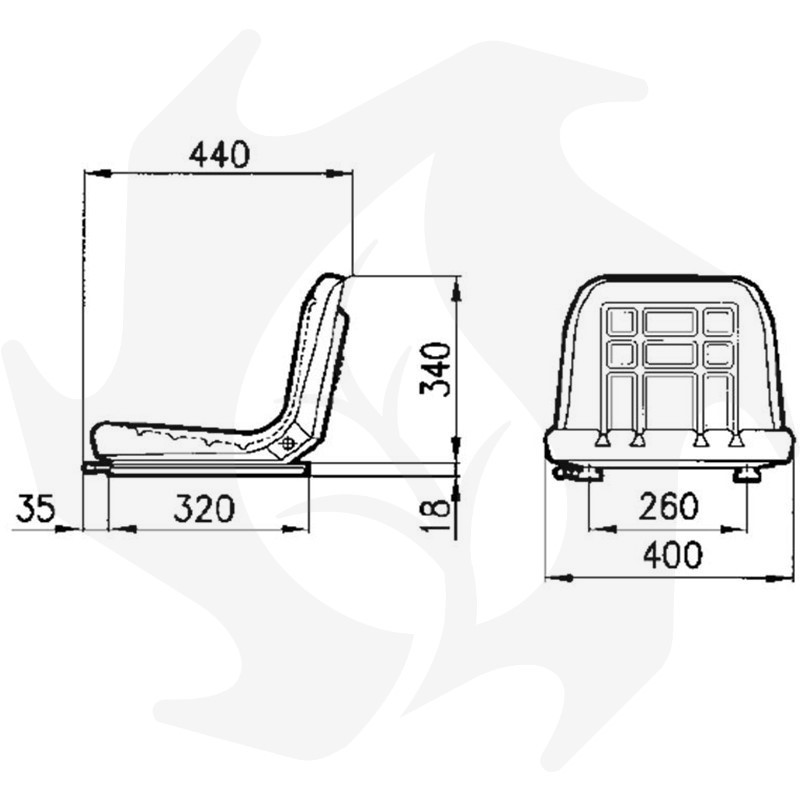 Sedile per trattore con guide Cobo GT60