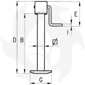 Teleskopischer Servo-Deichselstützfuß für landwirtschaftliche Anhänger 70 x 600 mm Teleskopischer StÜTzfuss