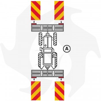 Kit 2 Pannelli per segnalazione mezzi agricoli Accessori per Trattore