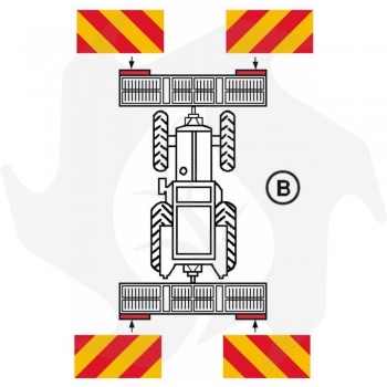 Kit 2 Pannelli per segnalazione mezzi agricoli Accessori per Trattore