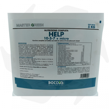 Help Bottos - 5Kg NPK fertilizer for lawn with foliar absorption with Iron, Copper, Manganese and Zinc Lawn fertilizers