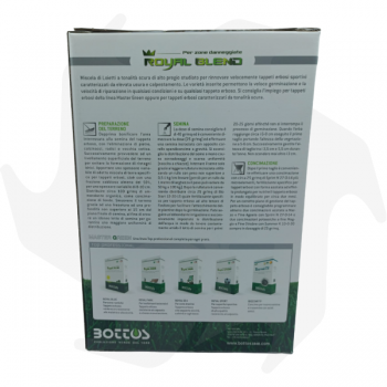 Royal Blend Bottos - 1Kg Graines professionnelles pour re-semer de précieuses pelouses vert foncé. graines