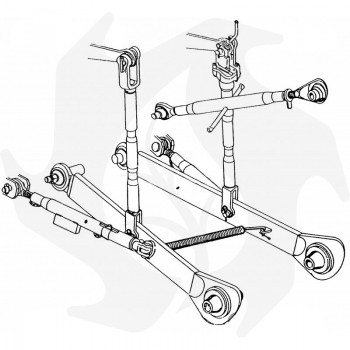 Enganche en tres puntos para tractora Fiat 415 450R - Kit elevador completo Tercer Punto Mecánico