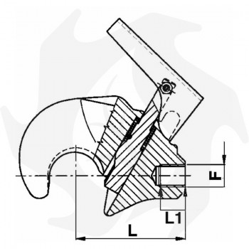 Gancio rapido superiore a saldare Categoria 2, filetto M 20 x 1,5 mm per terzi punti Accessori terzi punti