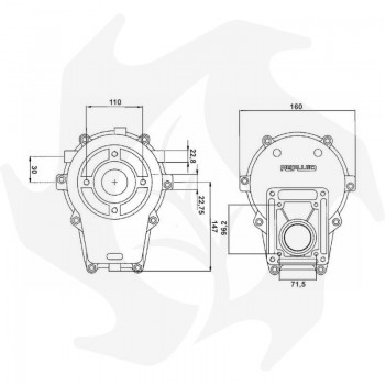 Speed multiplier for group 2 pump, connection to female PTO, ratio 1:2 Hydraulic pumps and accessories