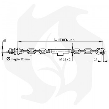 Landini 6500 adaptable harness chain 2 + 2 links Tractor Accessories