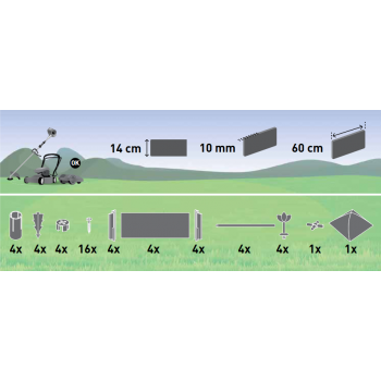 Kit Orto modulare Lacogreen Bordure e decorazioni