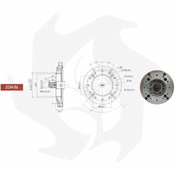 Motore diesel completo Zanetti ZDM 86 C1ME da 10hp adattabile a macchine agricole con albero conico da 23mm Motore Diesel