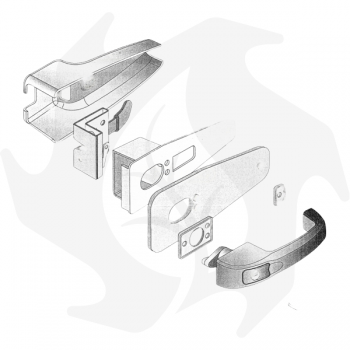 Verriegelungssatz für das linke Cockpit von Traktoren und landwirtschaftlichen Fahrzeugen Traktor Teile