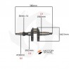 Albero motore versione industriale tipo lungo adattabile a Lombardini LDA450-510 / 3LD510 Ricambi motore Lombardini