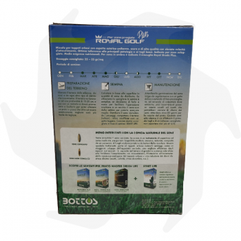 Royal Golf Plus Bottos - 1Kg Sementi professionali conciate con foglia stretta e fine di colore verde scuro Sementi per prato