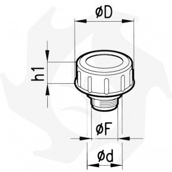 Entlüftungsstopfen mit Filter für Hydrauliktank - Gewinde F1" 1/4 Tankdeckel