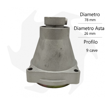 Kit campana completo per decespugliatore con frizione da 78 mm 26 mm 9 cave Kit Campana Frizione