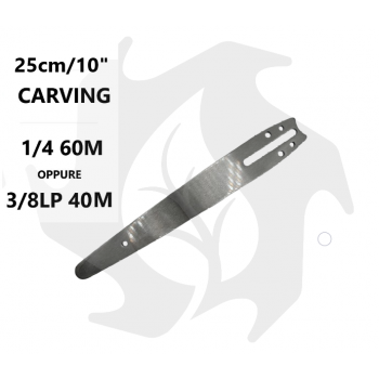 25 cm carving bar with stellite coating Chainsaw bar