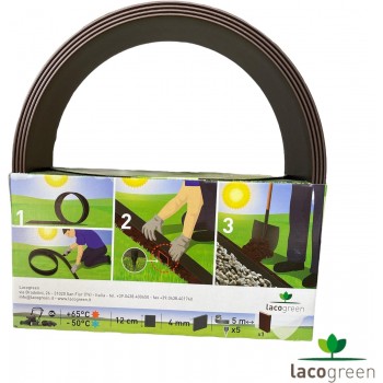 Kit bordura per giardini 5 mt spessore 4 mm Lacogreen Bordure e decorazioni